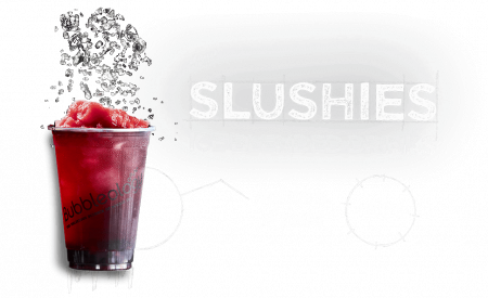 New Slushies ice blended drinks, available in all flavors. +50 cents.